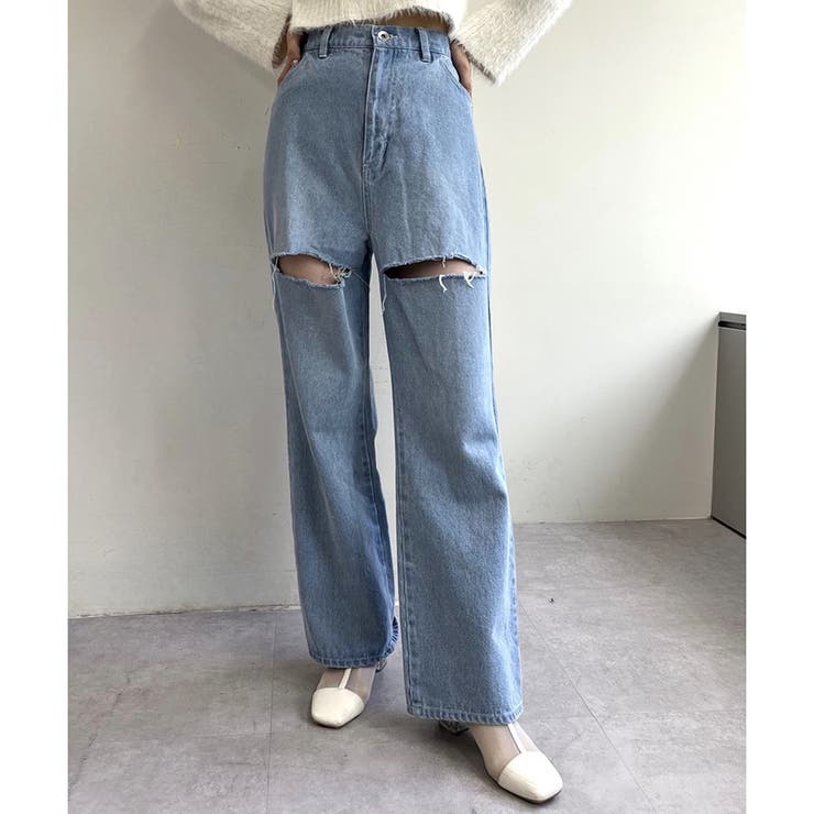 3点おまとめ　Deuxieme Classe タスマニアラムアゼプルオーバー セール】ダメージワイドデニムパンツ（デニムパンツ）｜one after