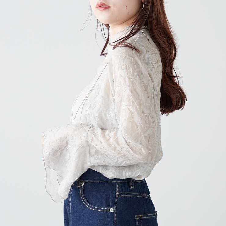 one after another】ベルスリーブ袖シアートップス[品番：NCLW0011965