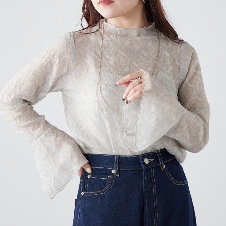 完売品weakend深海シアーフレアシャツワンピース / NVY weakend. 深海 シアースリーブトップス 完売品weakend深海シアー