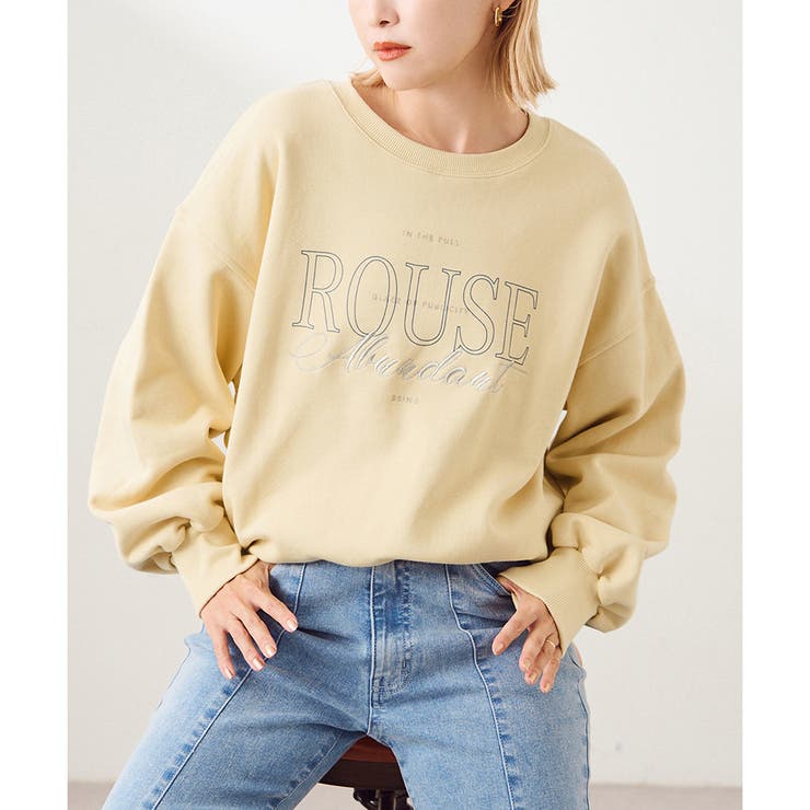 イエロー | 【one after another】ロゴ刺繍スェット | NICE CLAUP / OLIVE des OLIVE　OUTLET