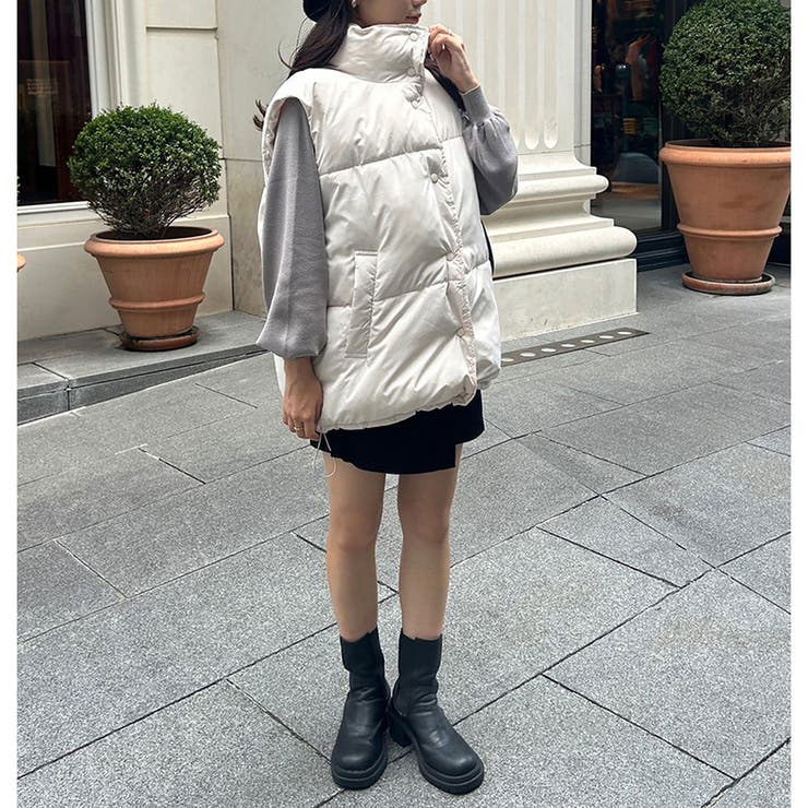 SCOT CLUB×ayane コラボ　ダウン　フェザー　ベスト ayane 2025 WINTER】ロングヘアーベスト | champ de la rose