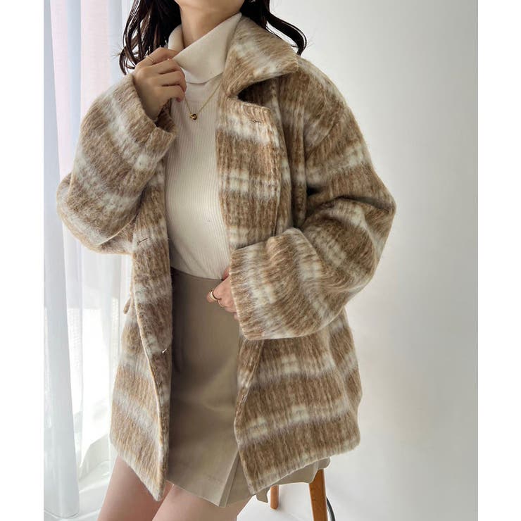 【未使用に近い】アーバンリサーチ　ループヤーンウールコクーンコート ウールライクコクーンコート urban research セール】ループ