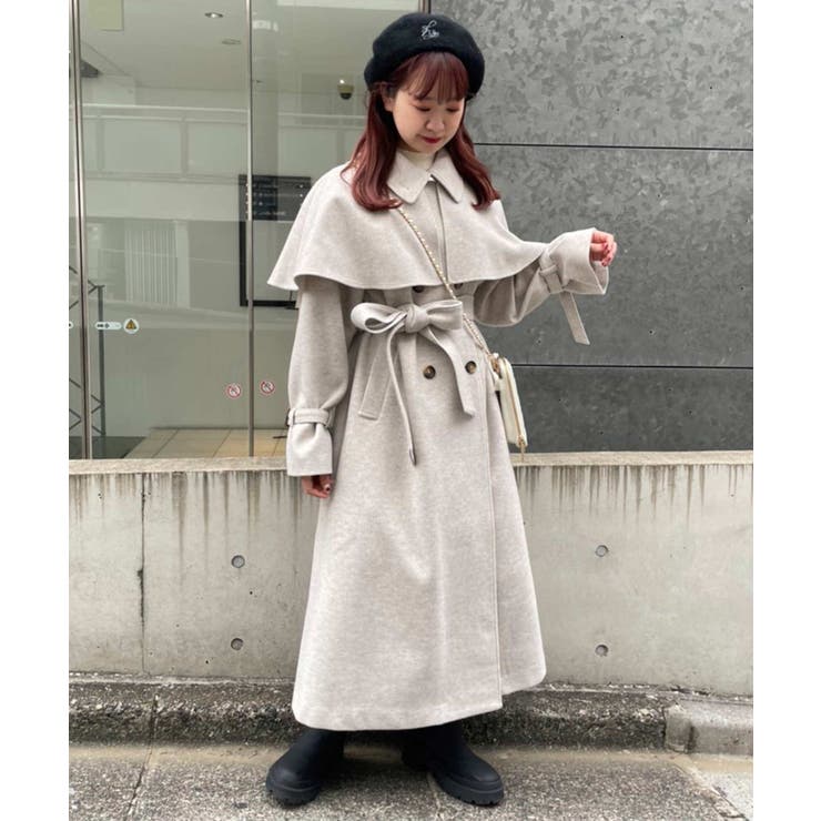 ケープ付きマルチロングコート リバイバル[品番：NCLW0014765]｜NICE CLAUP / OLIVE des OLIVE  OUTLET（ナイスクラップ オリーブデオリーブ アウトレット）のレディースファッション通販｜SHOPLIST（ショップリスト）