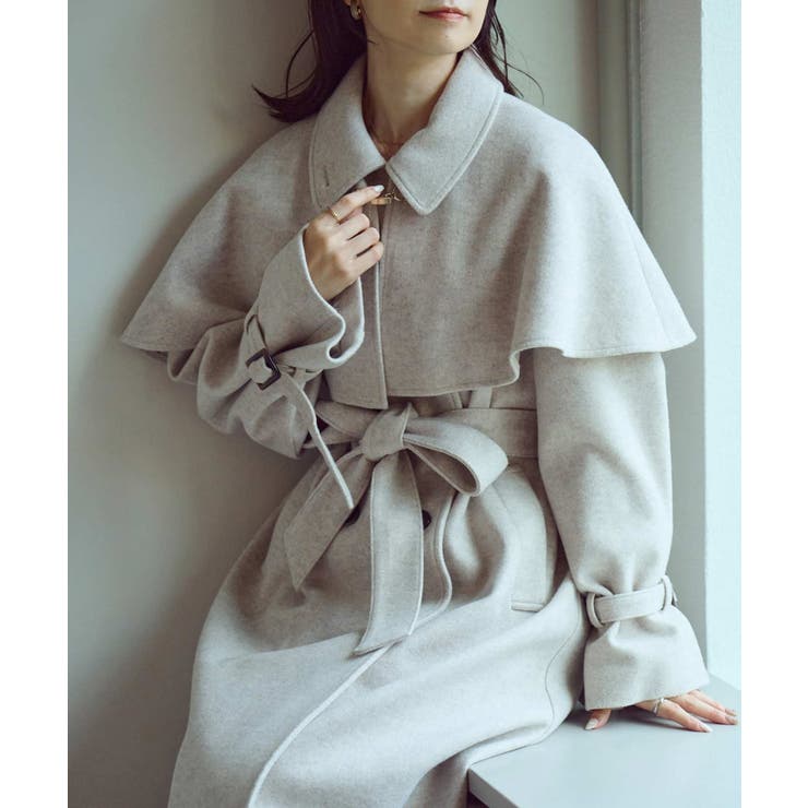 one after another】【低身長サイズあり】ケープ付きマルチロング