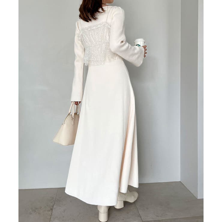 one after another】ビスチェSETニットワンピース[品番：NCLW0011875