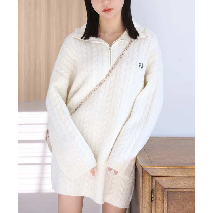 【CLANE】LOOSE KNIT ALL IN ONE サイズ１ CLANE（クラネ）の「LOOSE KNIT ALL IN ONE（つなぎ/オールインワン