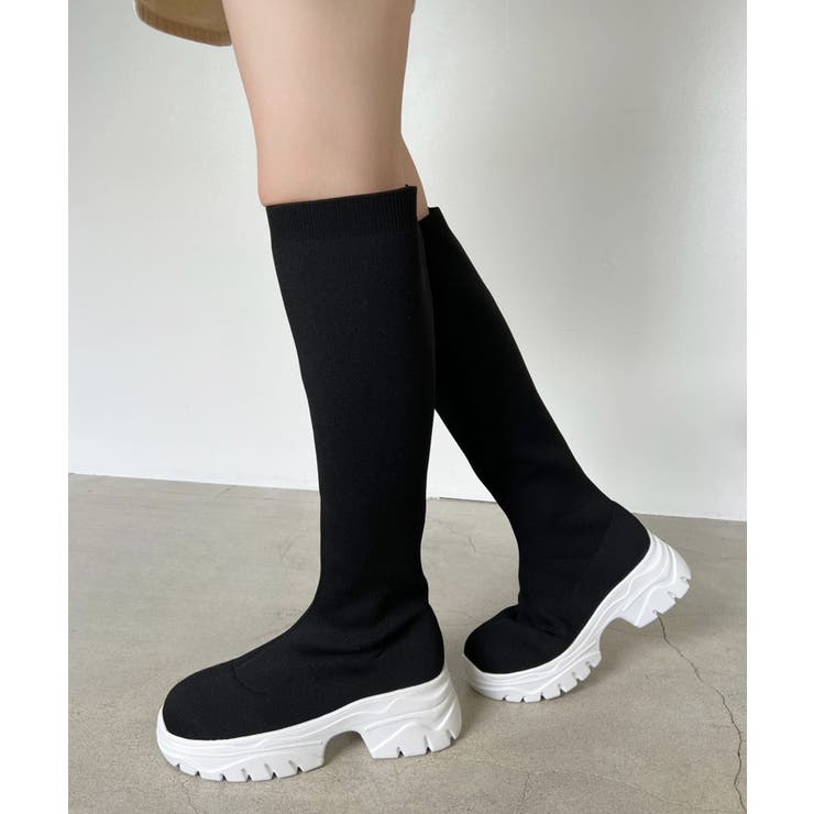 one after another】ニットロングブーツ[品番：NCLW0011972