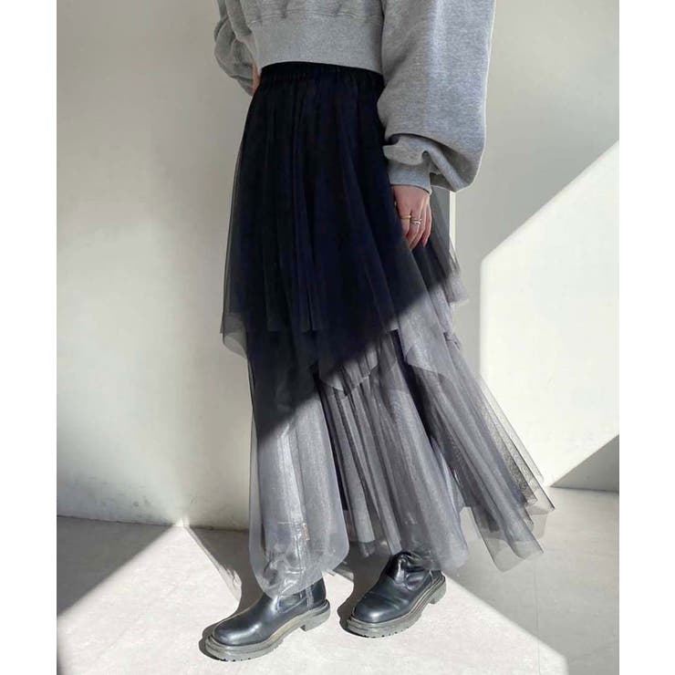 one after another】ランダムチュールスカート[品番：NCLW0013715
