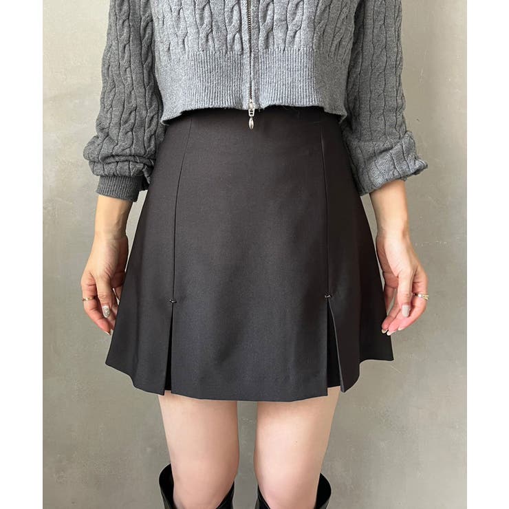 プリーツミニスカート[品番：NCLW0013169]｜NICE CLAUP / OLIVE