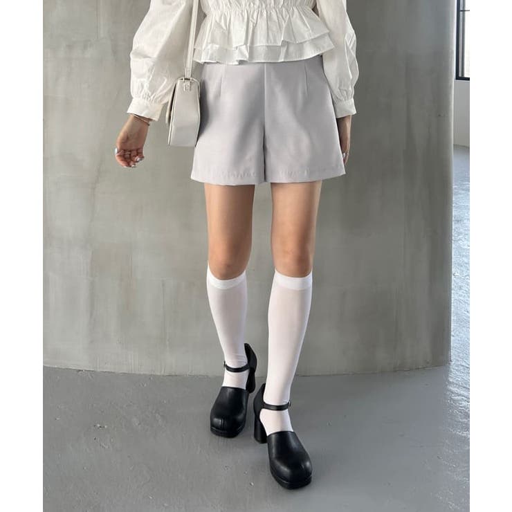 one after another】【定番人気】レースアップショートパンツ[品番