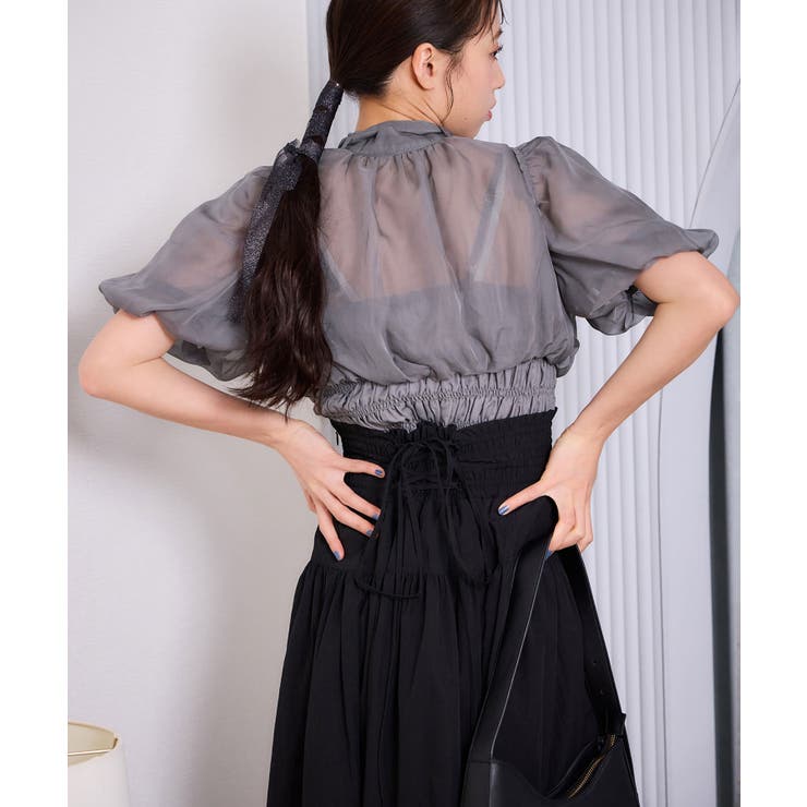 one after another】前後2WAY/キャミセットブラウス[品番：NCLW0013230 