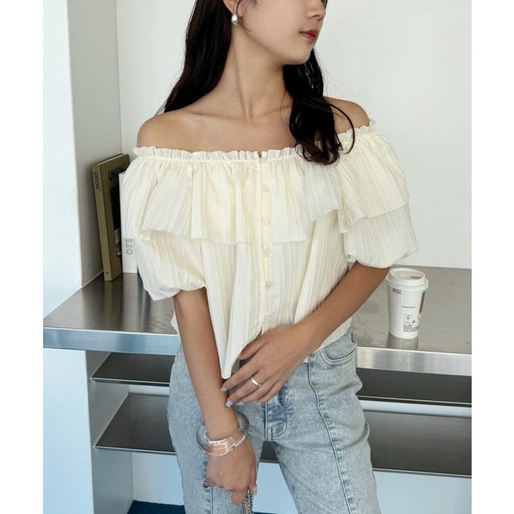 肩リボンフリルブラウス | NICE CLAUP / OLIVE des OLIVE　OUTLET | 詳細画像10 