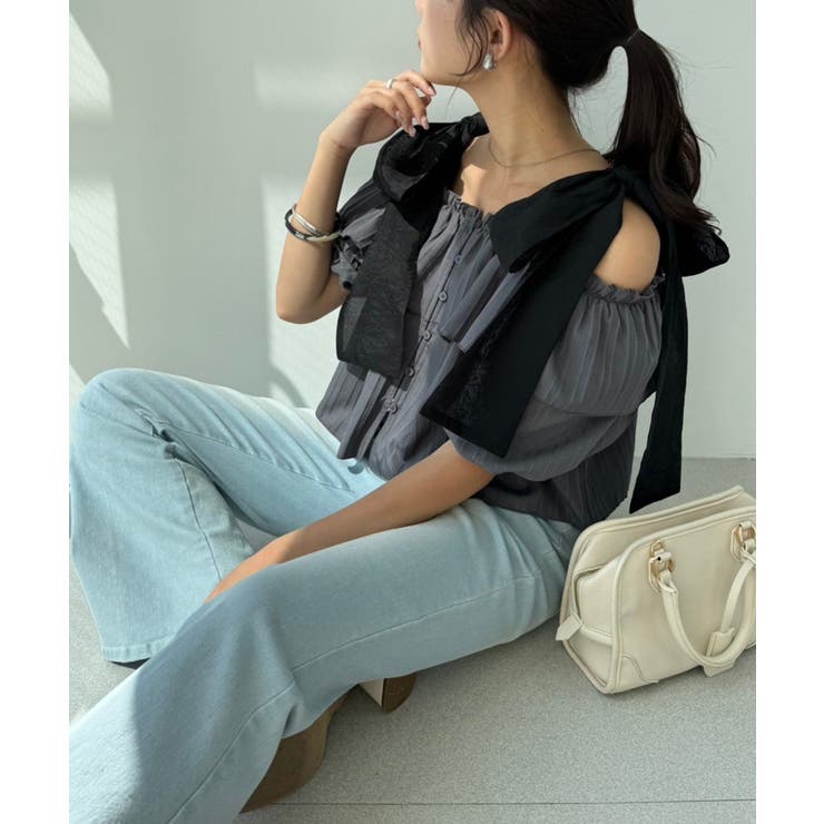 肩リボンフリルブラウス | NICE CLAUP / OLIVE des OLIVE　OUTLET | 詳細画像22 