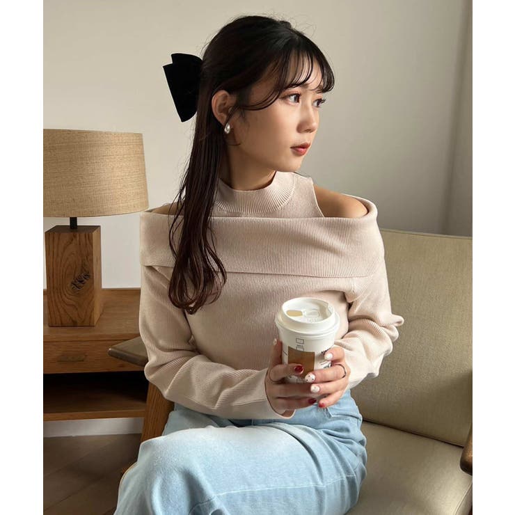 【one after another】肩あきオフショルニット | NICE CLAUP / OLIVE des OLIVE　OUTLET | 詳細画像28 