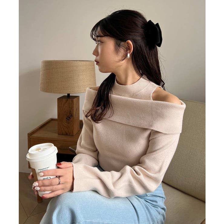 【one after another】肩あきオフショルニット | NICE CLAUP / OLIVE des OLIVE　OUTLET | 詳細画像29 