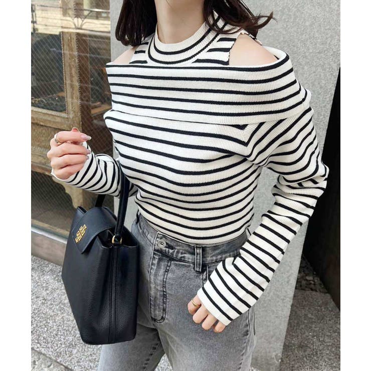 【one after another】肩あきオフショルニット | NICE CLAUP / OLIVE des OLIVE　OUTLET | 詳細画像37 