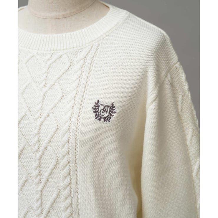 one after another】刺繍ケーブルニット[品番：NCLW0012730]｜NICE