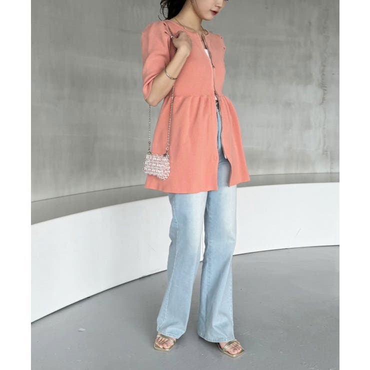 ジップアップペプラムニット | NICE CLAUP / OLIVE des OLIVE　OUTLET | 詳細画像21 