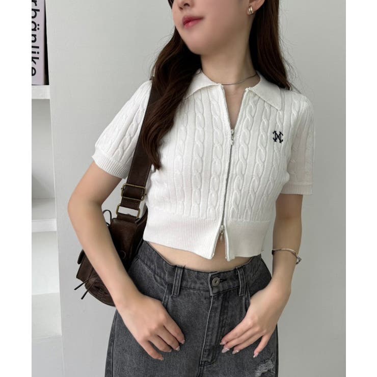 one after another】刺繍入りダブルジップ[品番：NCLW0015292]｜NICE