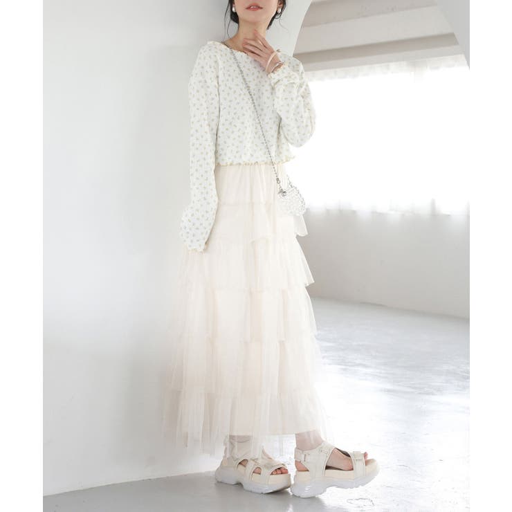 one after another】【flower[品番：NCLW0013740]｜NICE CLAUP / OLIVE