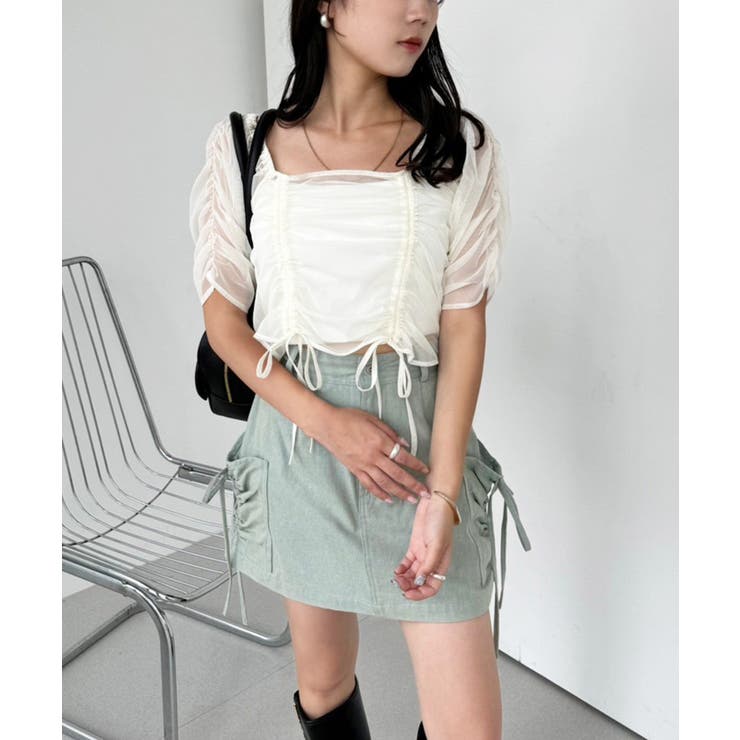 【one after another】ドロストTOPS×キャミ２枚セット | NICE CLAUP / OLIVE des OLIVE　OUTLET | 詳細画像8 
