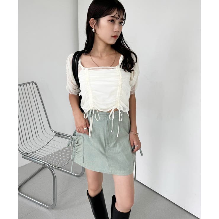 【one after another】ドロストTOPS×キャミ２枚セット | NICE CLAUP / OLIVE des OLIVE　OUTLET | 詳細画像9 