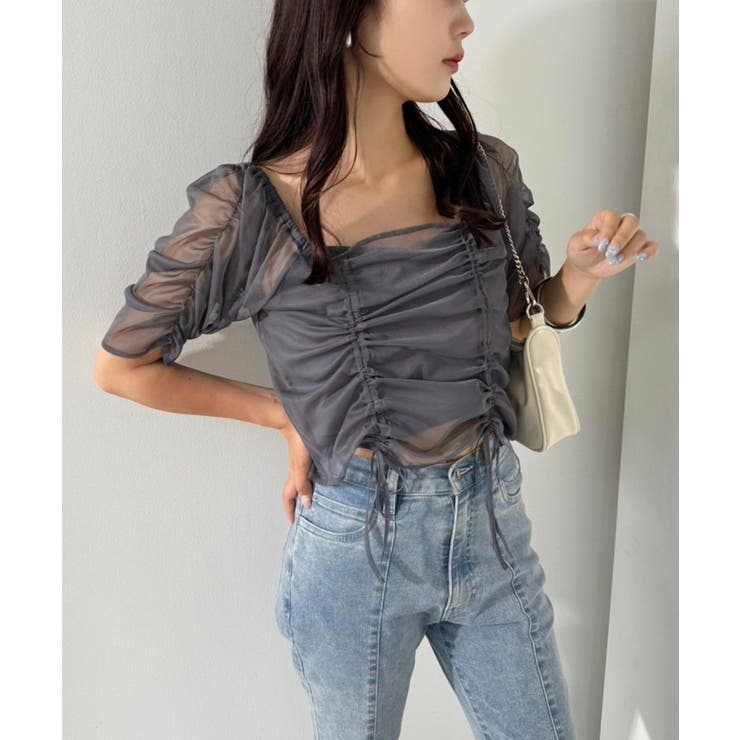 【one after another】ドロストTOPS×キャミ２枚セット | NICE CLAUP / OLIVE des OLIVE　OUTLET | 詳細画像18 
