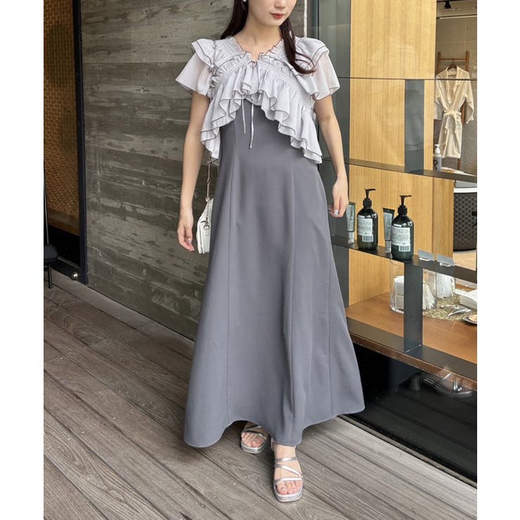 ブラウスセットワンピース[品番：NCLW0013623]｜NICE CLAUP / OLIVE