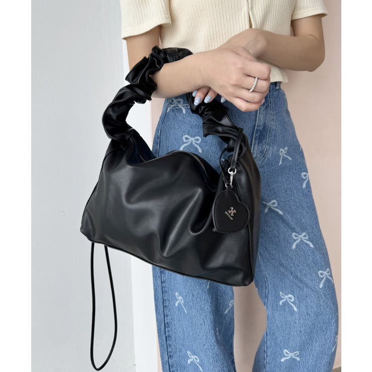 one after another】ハートミラーチャーム付ドロストBAG[品番