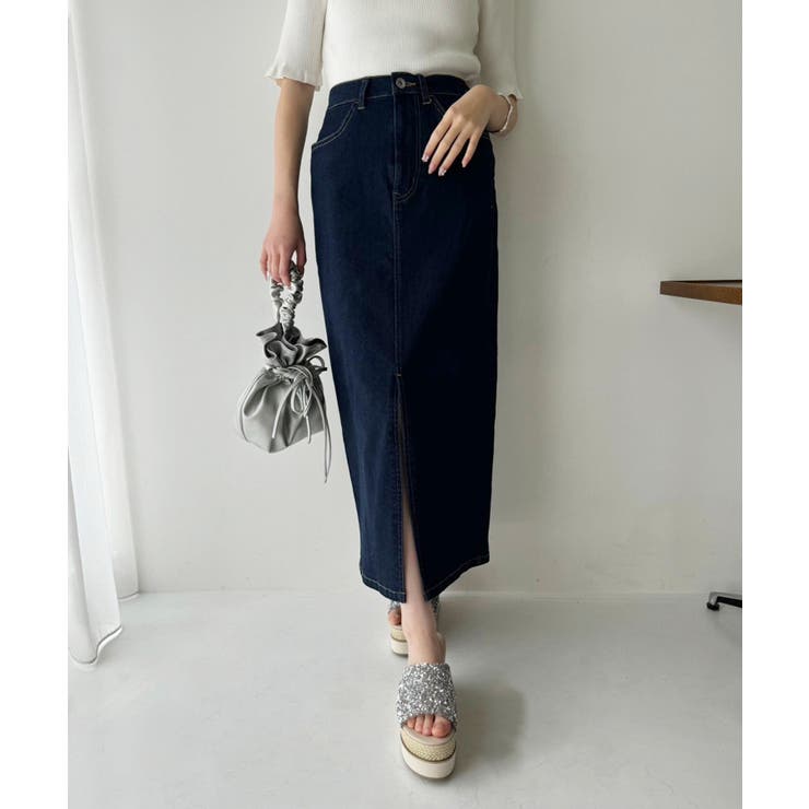 デニムスカート SML展開 | NICE CLAUP / OLIVE des OLIVE　OUTLET | 詳細画像1 