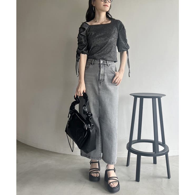 デニムスカート SML展開 | NICE CLAUP / OLIVE des OLIVE　OUTLET | 詳細画像7 