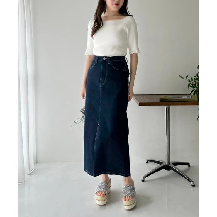 デニムスカート SML展開[品番：NCLW0013626]｜NICE CLAUP