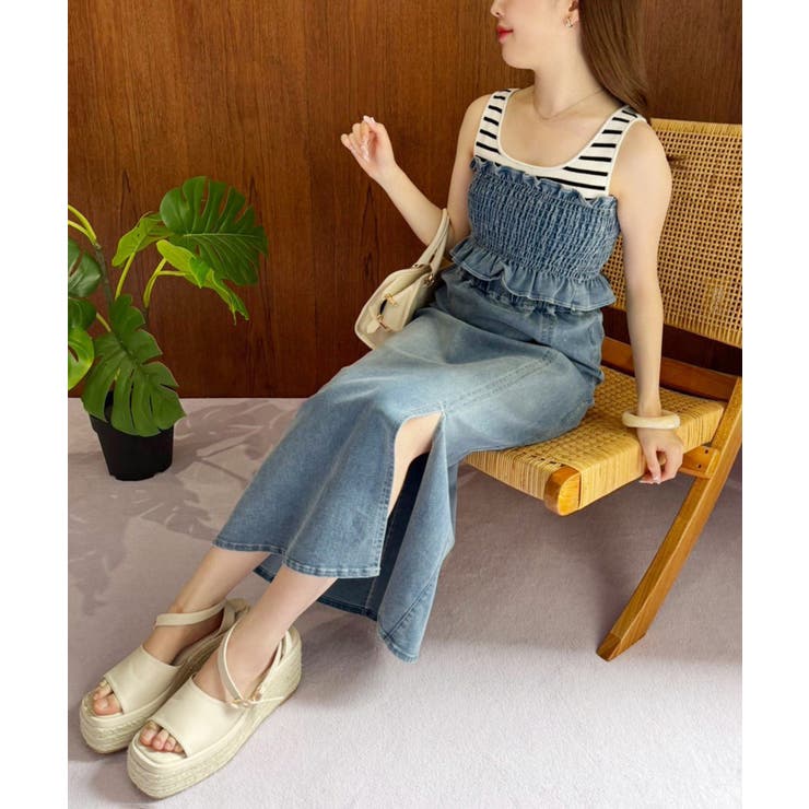 continuer de NICE CLAUP/チェックビスチェ｜NICE CLAUP/OLIVE