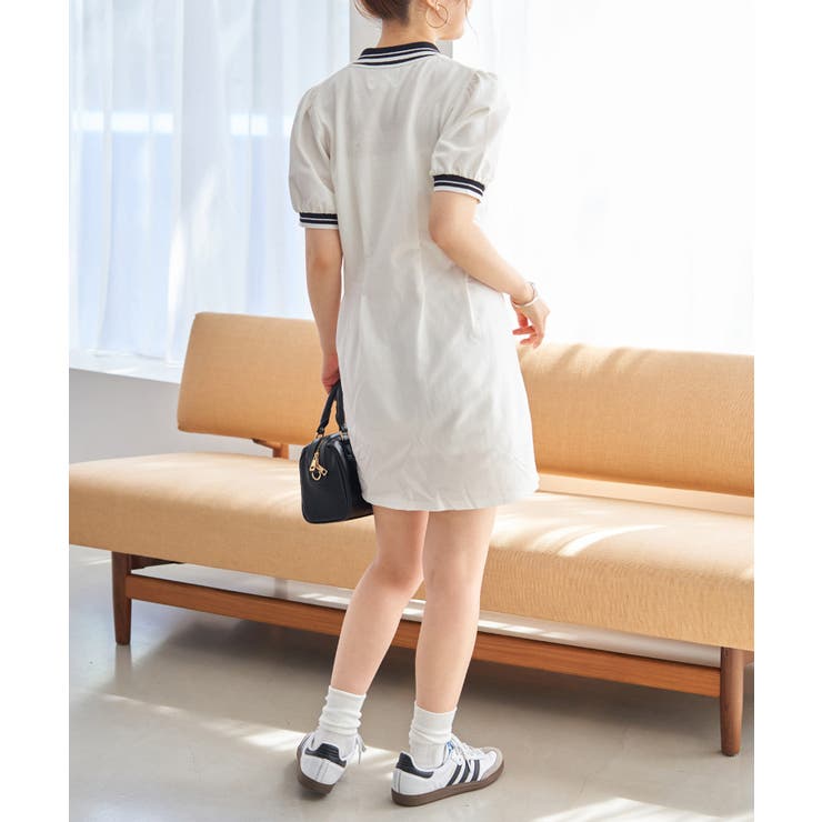 【LIMMSE】ワンポイント刺しゅうポロワンピース | NICE CLAUP / OLIVE des OLIVE　OUTLET | 詳細画像4 
