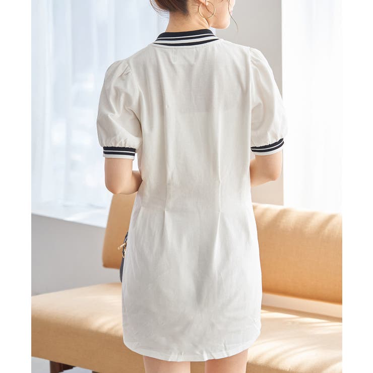 【LIMMSE】ワンポイント刺しゅうポロワンピース | NICE CLAUP / OLIVE des OLIVE　OUTLET | 詳細画像5 
