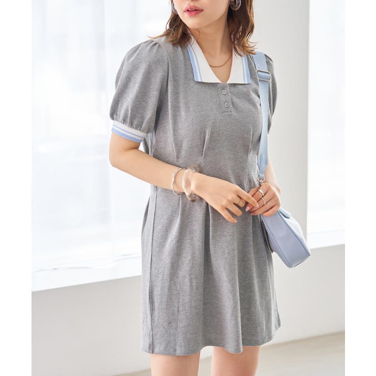 【LIMMSE】ワンポイント刺しゅうポロワンピース | NICE CLAUP / OLIVE des OLIVE　OUTLET | 詳細画像14 