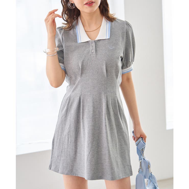 【LIMMSE】ワンポイント刺しゅうポロワンピース | NICE CLAUP / OLIVE des OLIVE　OUTLET | 詳細画像15 