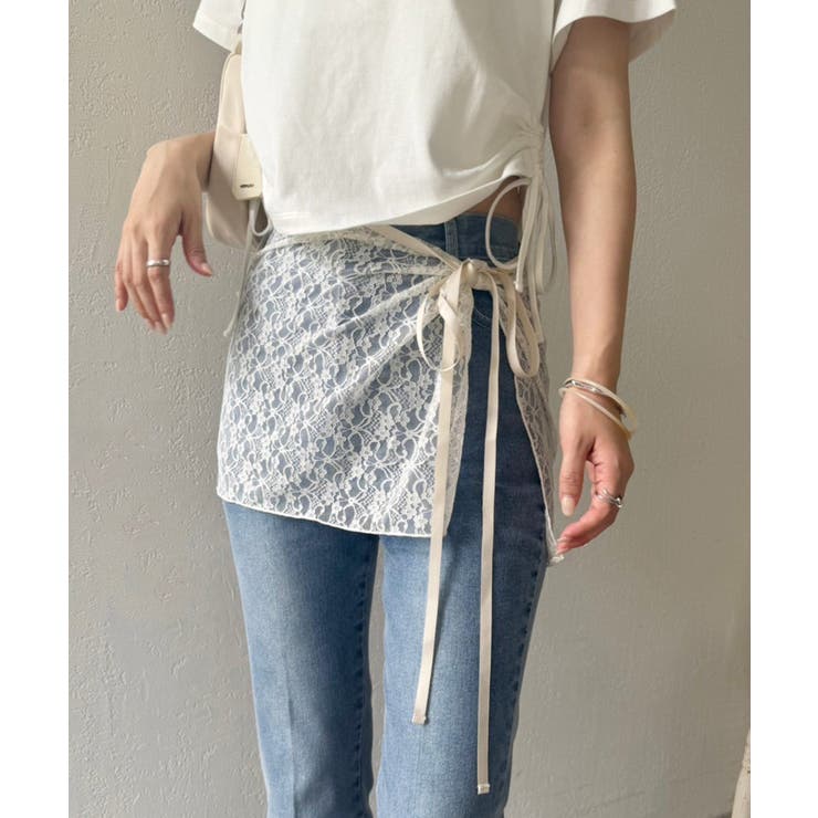 ホワイト系 | 【one after another】レース巻きスカート/WEB限定 | NICE CLAUP / OLIVE des OLIVE　OUTLET