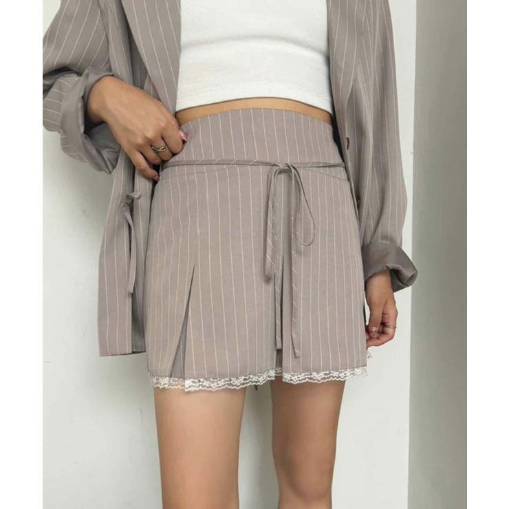 【one after another】裾レースプリーツミニスカート | NICE CLAUP / OLIVE des OLIVE　OUTLET | 詳細画像2 