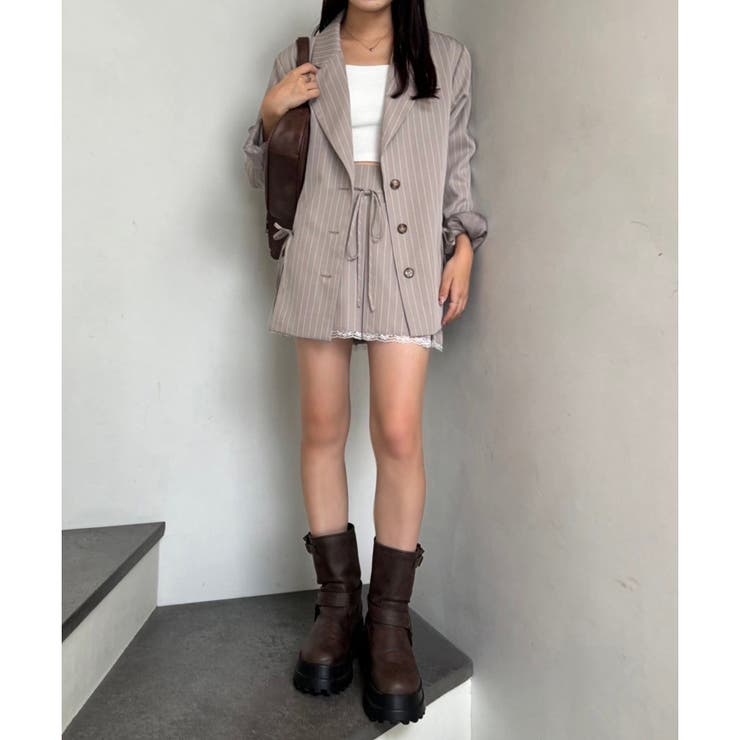 【one after another】裾レースプリーツミニスカート | NICE CLAUP / OLIVE des OLIVE　OUTLET | 詳細画像4 