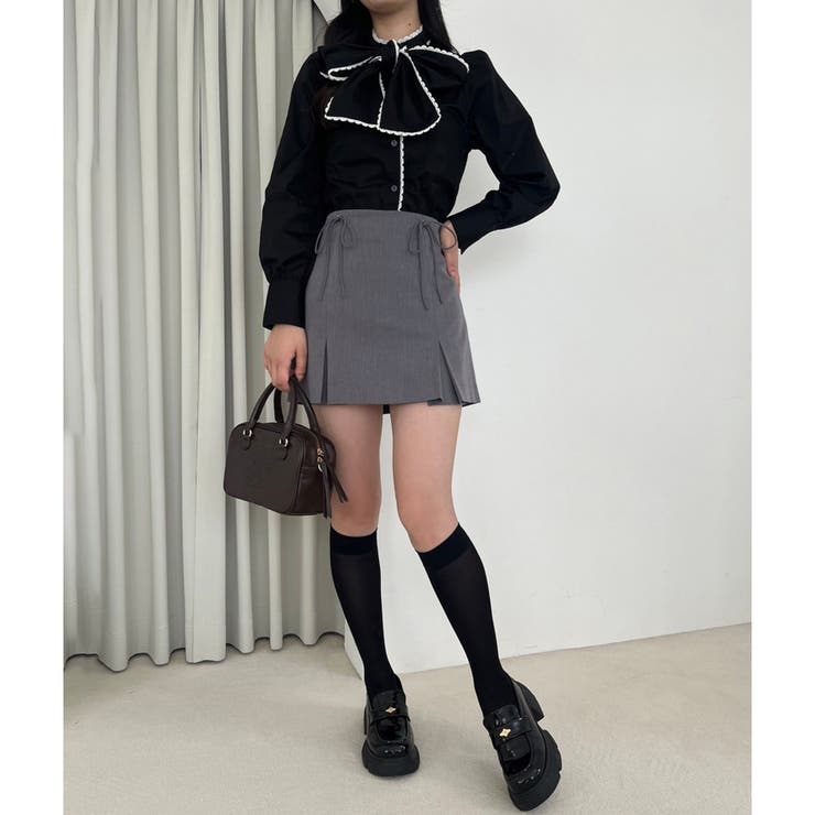 one after another】リボン取り外しミニスカート [品番：NCLW0015864