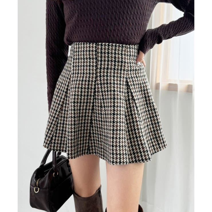 ベージュ | 【one after another】マチ入りフレアミニスカート | NICE CLAUP / OLIVE des OLIVE　OUTLET