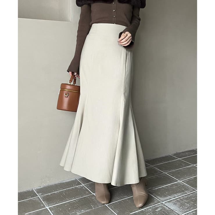 ベージュ | ロングマーメイドスカート SM展開 | NICE CLAUP / OLIVE des OLIVE　OUTLET