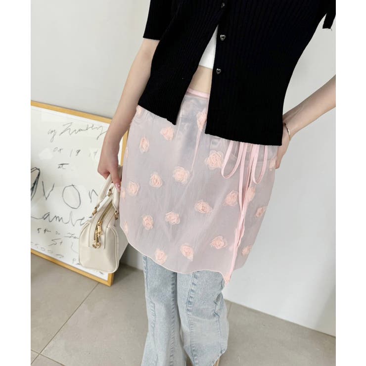 one after another】レース巻きスカートSETショーパン[品番