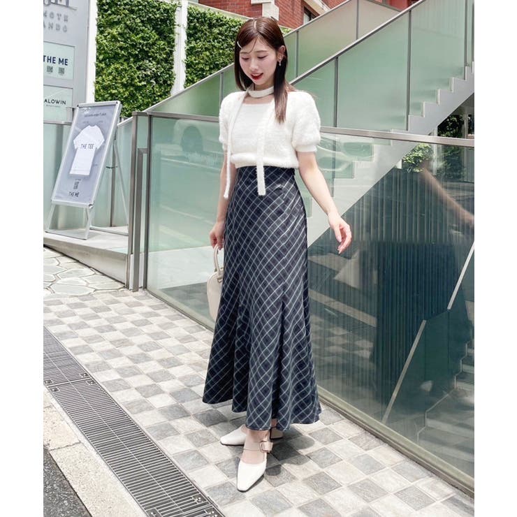 【one after another】チョーカー付き半袖フェザーニット | NICE CLAUP / OLIVE des OLIVE　OUTLET | 詳細画像7 