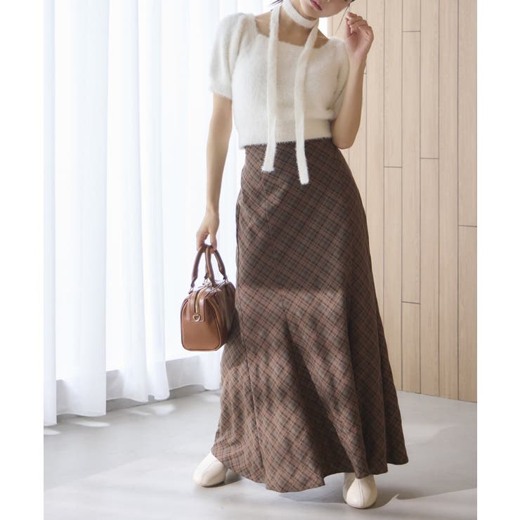 【one after another】チョーカー付き半袖フェザーニット | NICE CLAUP / OLIVE des OLIVE　OUTLET | 詳細画像11 