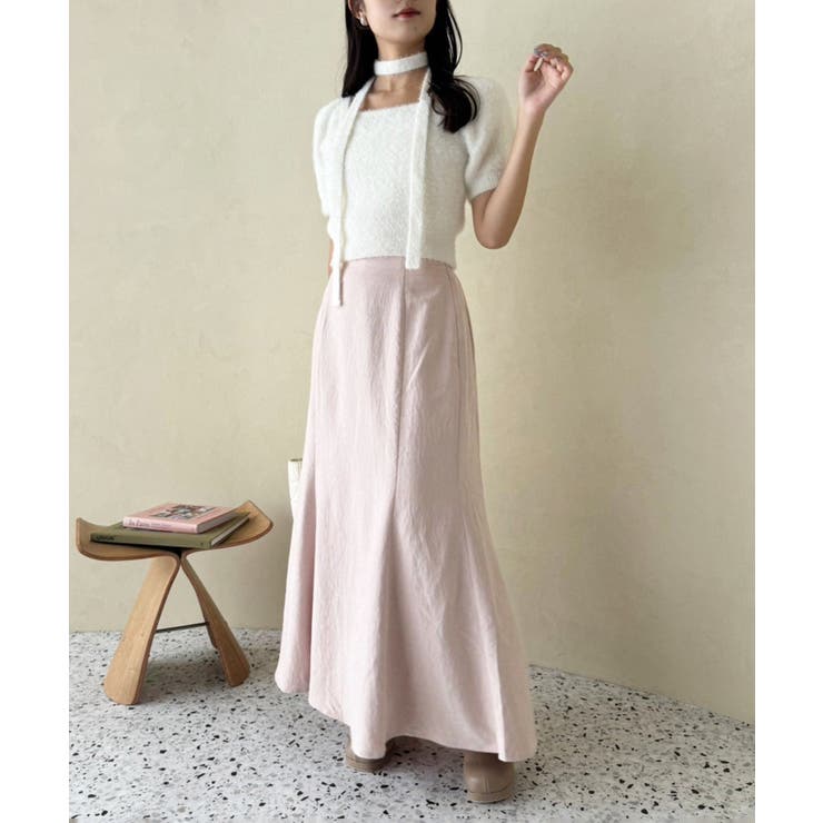 【one after another】チョーカー付き半袖フェザーニット | NICE CLAUP / OLIVE des OLIVE　OUTLET | 詳細画像19 