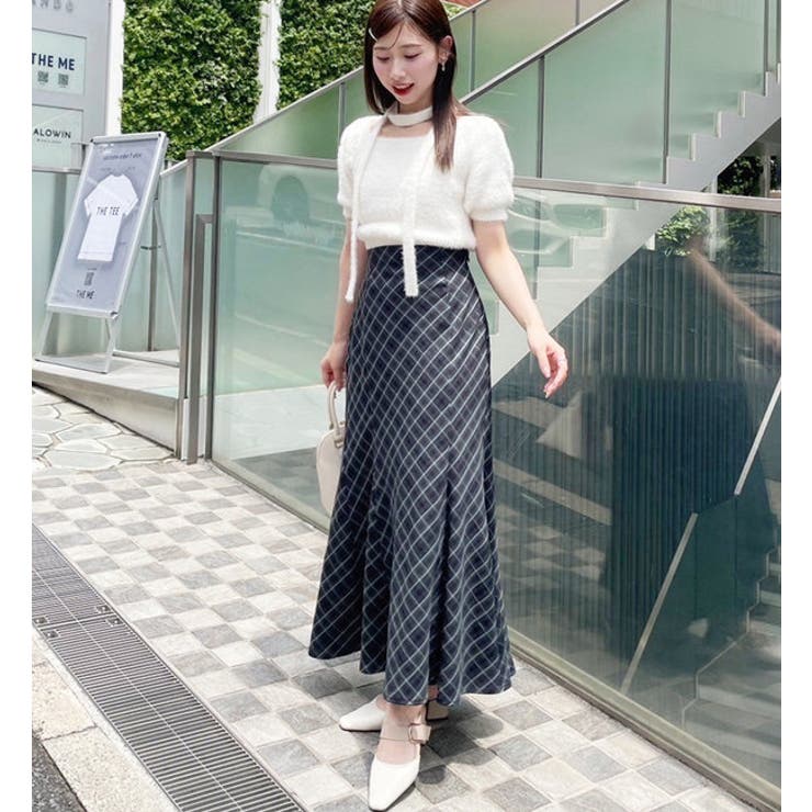 【one after another】チョーカー付き半袖フェザーニット | NICE CLAUP / OLIVE des OLIVE　OUTLET | 詳細画像7 