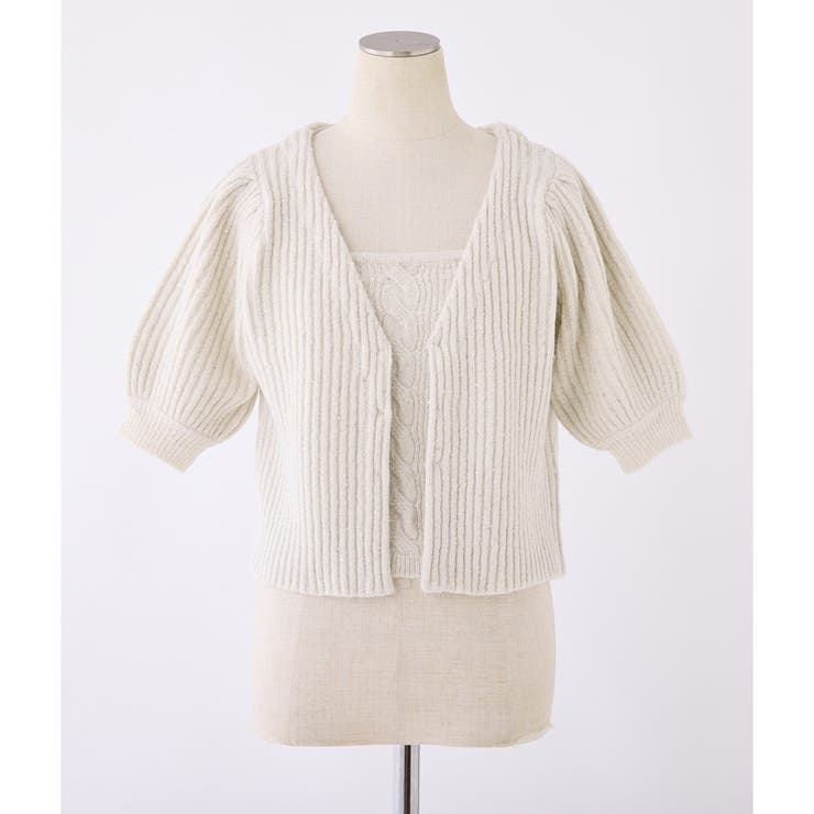 one after another】スパンコールニットアンサンブル[品番