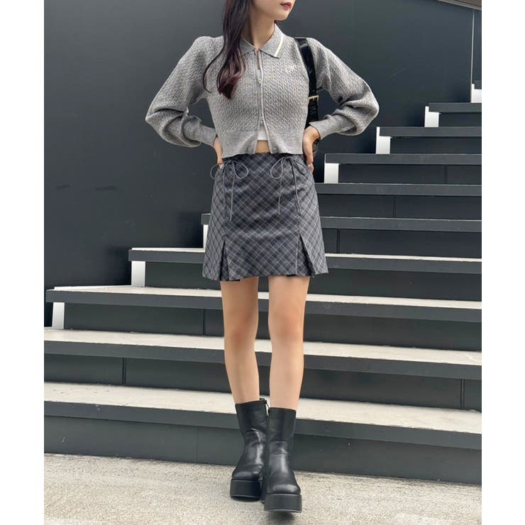 ワンポイント刺しゅうダブルジップラメニット | NICE CLAUP / OLIVE des OLIVE　OUTLET | 詳細画像5 